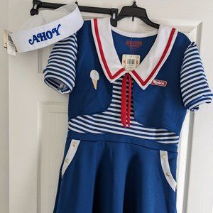 NWT Stranger Things Robin Chips Ahoy Costume with Hat Size L